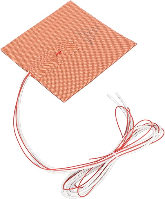 Rapid Heating 3D Printer Hot Bed, Low Power Silicone Rubber Hot Bed, High Temperature Resistance 150x150mm 3D Printer Accessories, Heating Pad, Cube Flexible Silicone Heater(24V 150W)