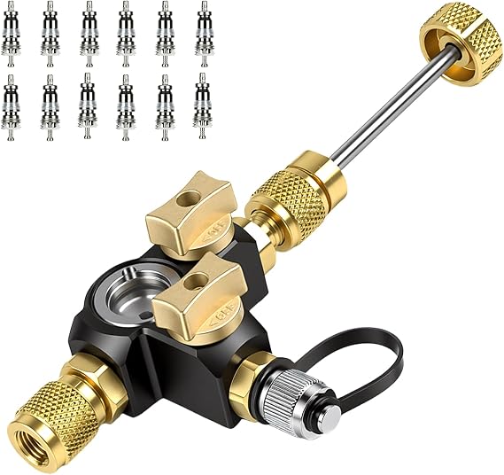 Upgrade VC2G 1/4" Valve Core Removal Tool Dual Valve with Sight Glass