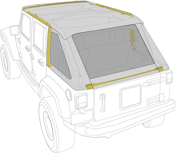 Smittybilt 9083135K Black Diamond Bowless Combo Top w/Tinted Windows 4 Door