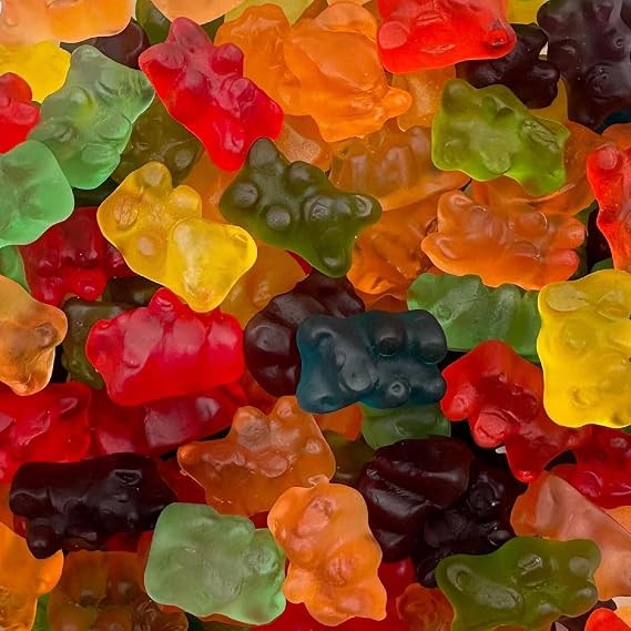 Bears Gummy Candy | 2 Pound Bag | Assorted Fruit Flavored Bulk Gummi Bears for Parties, Candy Buffets, Dessert Decorating, Party Favors and Goodie Bags