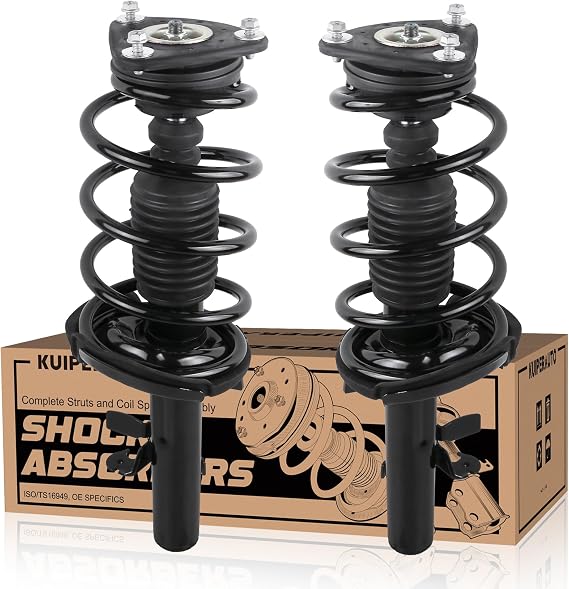 KUIPERAUTO 172522 172523 Pair Front Struts Assembly Shocks Compatible for 2012 2013 Ford Focus 2.0L Coil Spring Front Shock Absorber