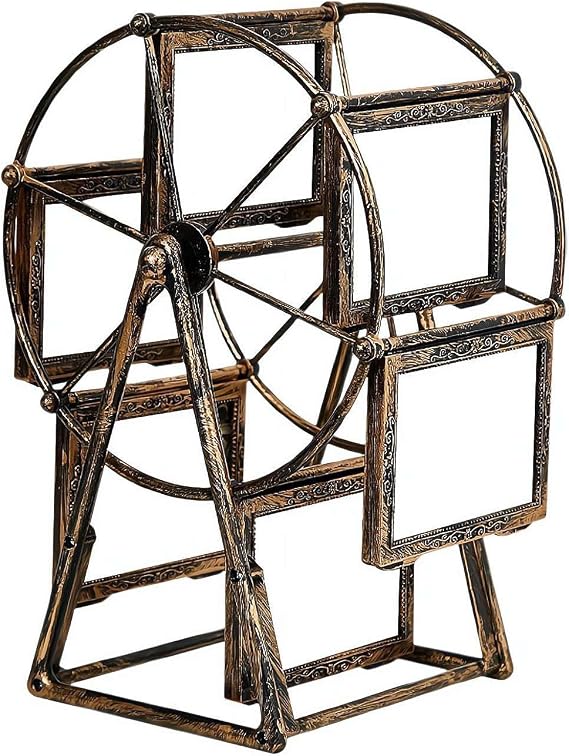 Windmill Photo Frame Rotating Display - Ferris Wheel Style Multi-Photo Memory Display with Rotatable & Flip Design, 12.6" Multi - Frame Display Tabletop Decor for Home/Office