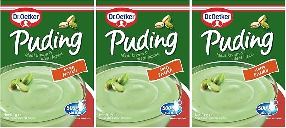 Dr. Oetker Puding Antep Fıstıklı 91 Gr 3lü paket