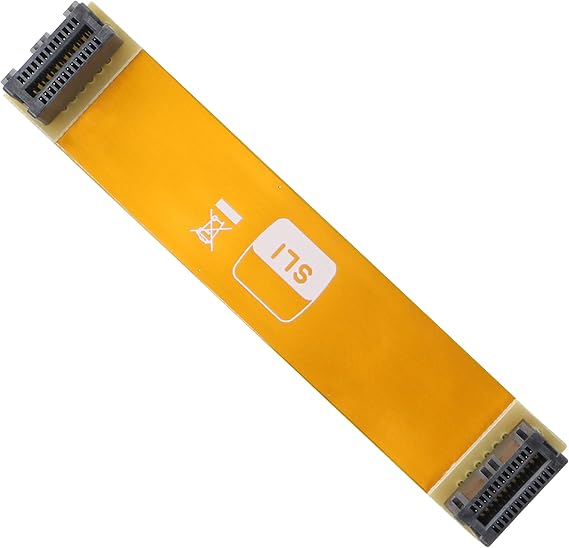 GELRHONR SLI Bridge 2 Way,10cm 26pin Flexible Graphic Card PCI-e Connection Cable for Dual Nvidia GPUs Graphic Card Crossfire Interconnect - N Card