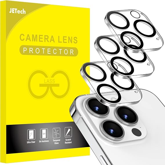 JETech Camera Lens Protector for iPhone 14 Pro/14 Pro Max, 3-Pack