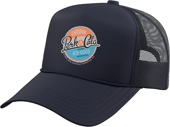 Call of Duty Drink Perk a Cola Soda Pop Logo Video Game Trucker Hat with Adjustable Mesh Back