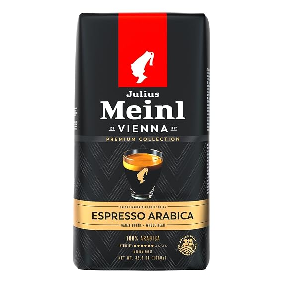 Julius Meinl: "Espresso Arabica," Medium Roasted Coffee Beans, Premium Collection, 1kg / 35oz, Imported from Vienna