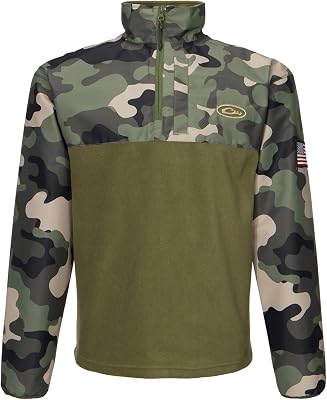 Drake Waterfowl Mens MST Quarter 14 Zip Refuge Eqwader Waterproof Windproof Breathable Resistant Outdoor Hunting Jacket