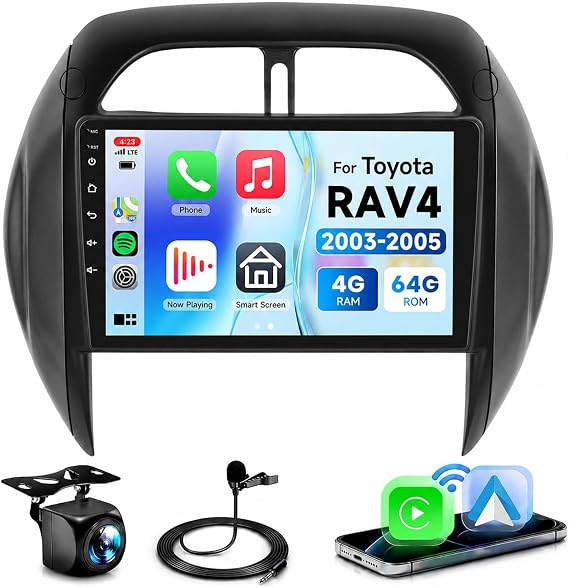 podofo 4G+64G Car Radio for Toyota RAV4 2003 2004 2005