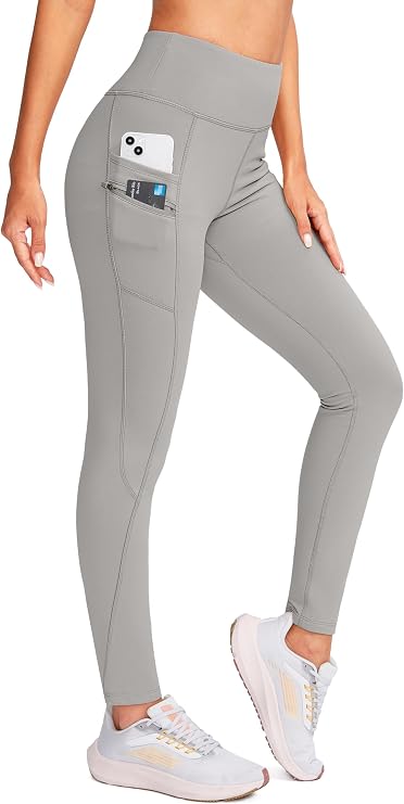 G Gradual Women's Fleece Lined Leggings Thermal Warm Winter Pants | 4 Pockets, Water Resistant, High Waisted, Running, Hiking, Yoga, Ski, Travel, for Cold Weather, Leggings for Women