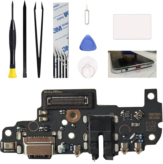Charging Port Replacement Compatible with Redmi Note 8 Pro, Includes Repair Tools