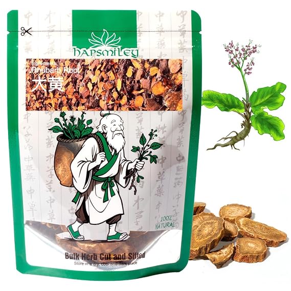 Hapsmiley Rhubarb Root (Dahuang/) Dried Herbal Root Bulk Herbs 3.5 oz (100g)