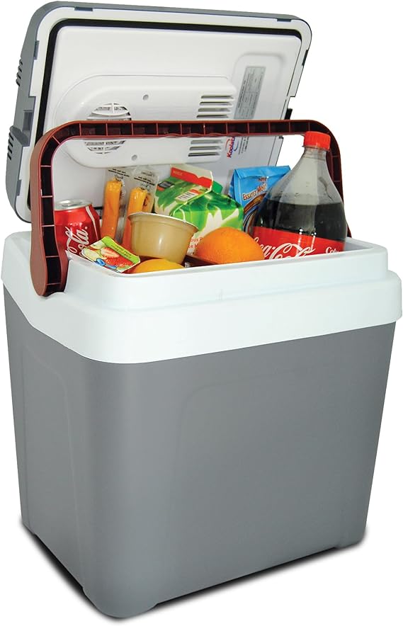 Koolatron 12V Iceless Cooler & Warmer Portable Electric Cooler/Nevera Portatil Electrica for Car Truck Camper Boat, Hard Sided Mini Fridge for Camping Picnic Travel Lunch Food Drinks Office 26 qt