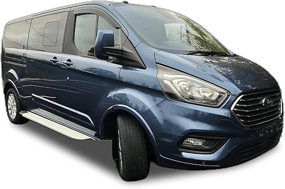 2x Wind Deflectors compatible with Ford Transit Custom Tourneo 2012 2013 2014 2015 2016 2017 2018 2019 2020 2021 2022 Tinted Acrylic Glass Visors Rain Snow Sun Guards
