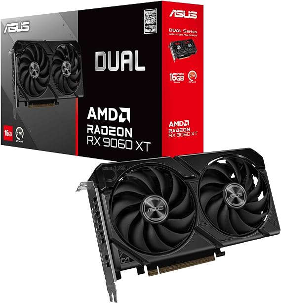 ASUS Dual Radeon RX 9060 XT 16GB GDDR6 Gaming Graphics Card