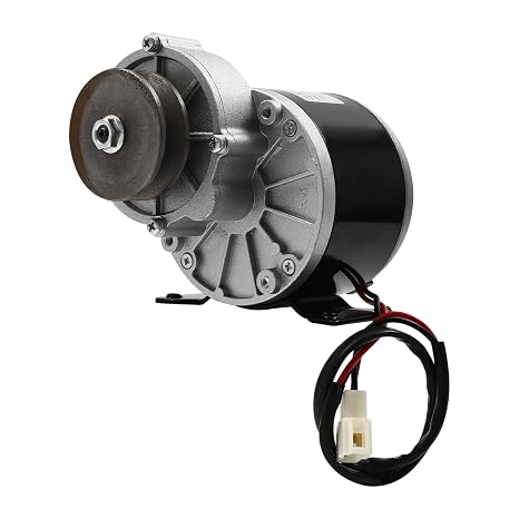 24V Gear Reduction Electric Motor, 250W Powerful Electric Motor with Belt Pulley, 2750 RPM Dc Electric Bicycle Brushed Motor for Ebike Bikes Scooter, Model: MY1016Z