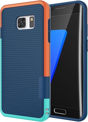 Galaxy S7 Edge Case, Jeylly One-Piece Ultra Slim 3 Color Impact Anti-Slip Rugged Soft TPU Bumper Shockproof Protective Case Cover Shell for Samsung Galaxy S7 Edge S VII Edge G935 - Blue