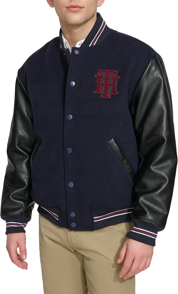 Tommy Hilfiger Men's Mixed-media Bomber Jacket