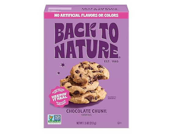 Back To Nature, Cookies Chocolate Chunk, 7.5 Ounce