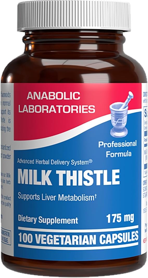 Silymarin Milk Thistle Extract Capsules - Clinical Milk Thistle Liver Supplements for Women & Men with Standardized 80% Silymarin for Liver Cleanse Detox Support - Vegan Made in the USA - 100 Servings
