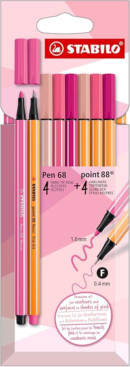 STABILO - Premium Felt Tip Pens & Fineliner Pen 68 & Point 88