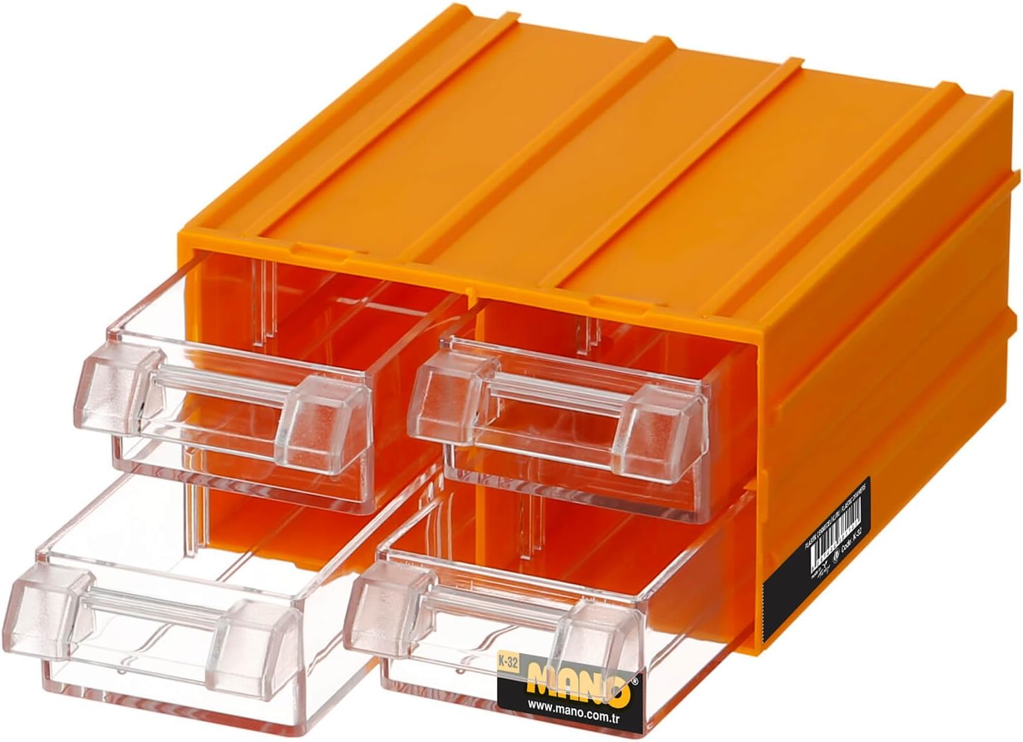 Mano K/32 Drawer Box, Polypropylene, Yellow, 1 Piece