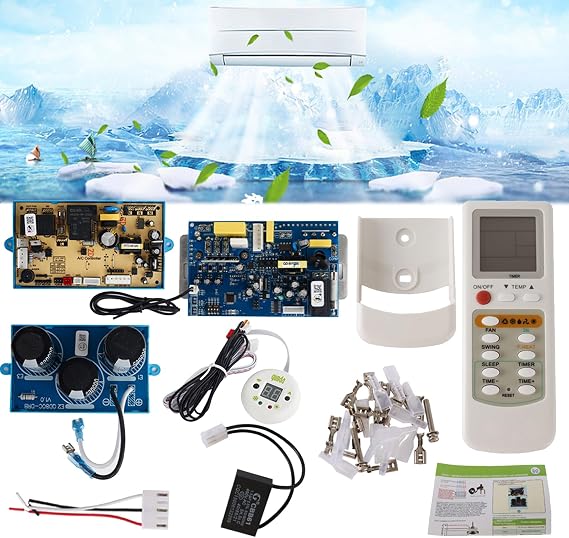 Universal DC/AC Inverter A/C Controller Board Fit for Split Air Conditioner Control System Computer Board Variable Frequency Air Conditioning Control Board 12000BTU(1-1.5P)