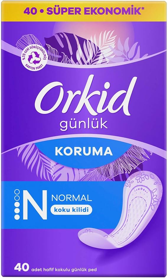 Orkid Günlük Ped Normal Ekonomik Paket 40 Adet Ped