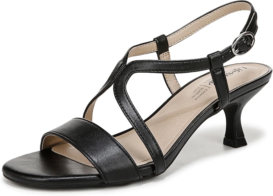 LifeStride レディース Nolita ヒールサンダル, ブラック, 9.5 Wide