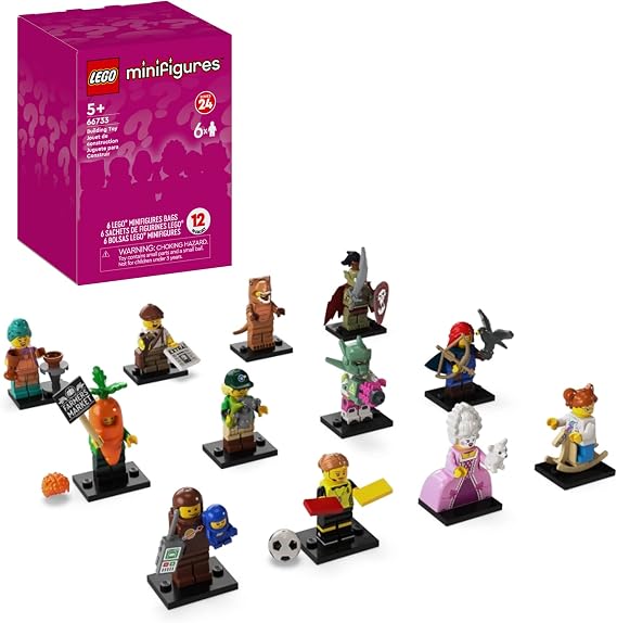 LEGO Minifigures Series 24 6-Pack 66733 Building Toy Set for Kids, Boys, and Girls Ages 5+