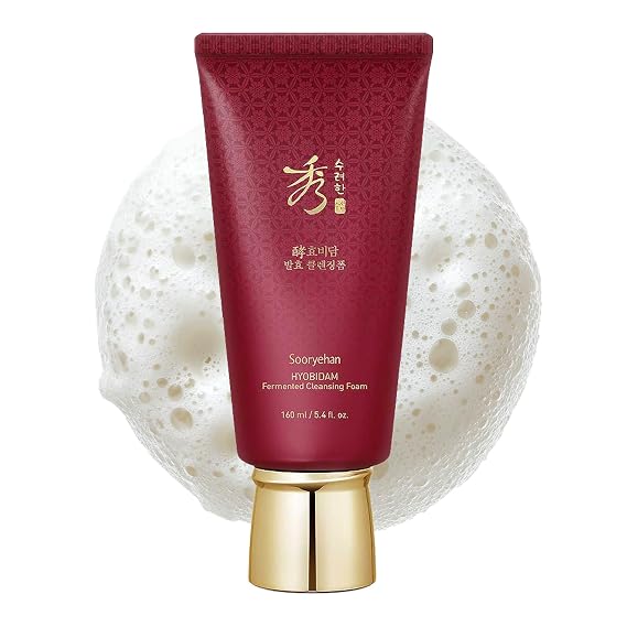 Sooryehan Hyobidam Fermented Cleansing Foam (5.4 fl oz) - Korean Skincare for Thorough Cleansing, Moisture Retention, and Softening Effects. with BaekhyodanTM to Remove Impurities