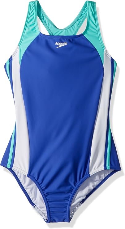 Speedo Girls' Swimsuit One Piece Infinity Splice Thick Strap - Manufacturer Discontinued