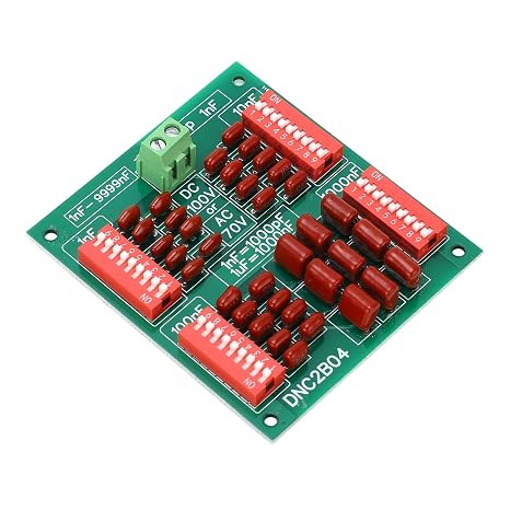Programmable Capacitor Board Variable Capacitor Decade Box Electronics-salon,DC100V AC70V Compact Size Stable Structure Polypropylene Film Capacitor (DNC2B04)