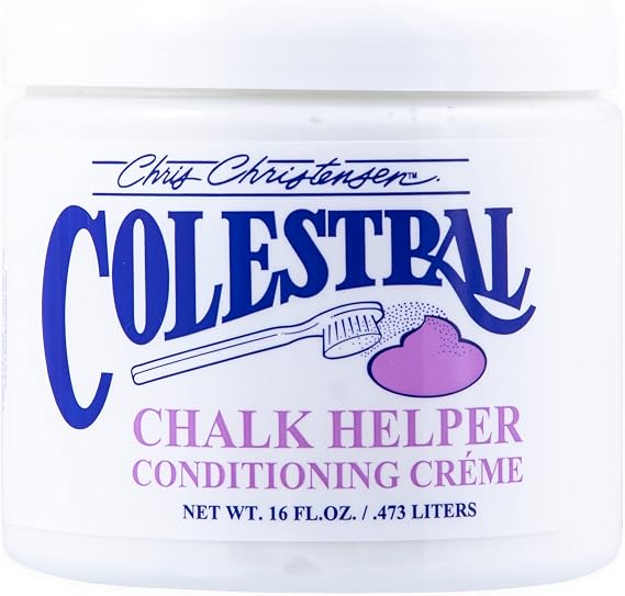 Chris Christensen Colestral Chalk Helper Conditioning Creme, Groom Like a Professional, Restores Moisture, 16 oz Jar