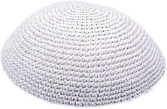White All Size Hand Made Yarmulke Jewish Kippah Kipa Judaica Yamaka Kippa Yamakah Yarmulka Hat Men Or Kids (18CM 7IMCH)