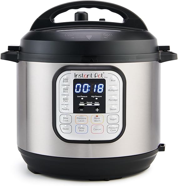 Instant Pot Duo 6 Qt 7-in-1 Electric Pressure Cooker, Stainless Steel
