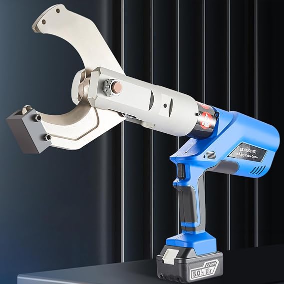 Battery Cable Cutter 60-250KN Hydraulic Cable Cutter Electric Ratchet Cable Cutter 18V Cable Cutter Electric Wire Cutter Wire Cutting Tool for Copper Al Cable Armored Cable,30C