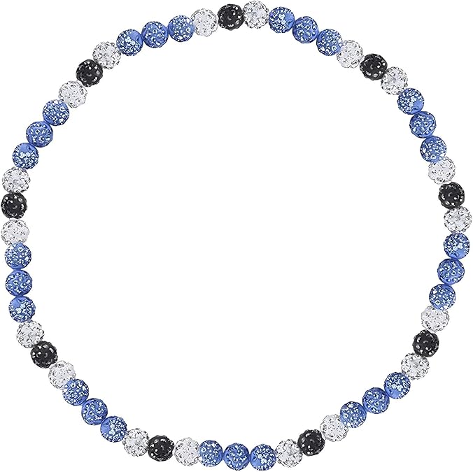 Baseball Beaded Necklace for Men Ice Collection Baseball Necklace Bling Rhinestone Beaded Necklace Discoball Baseball Dirp Accessories Jewelry Gifts for Women Baseball Team Lovers