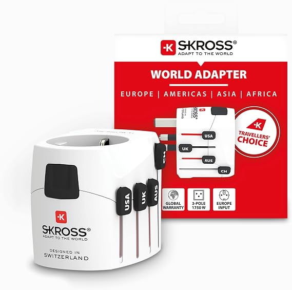 SKROSS Travel Adapter Pro 7A, White