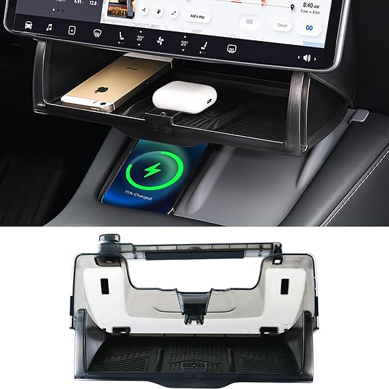 Hidden Under Screen Storage for Tesla Model Y Model 3 2026-2016
