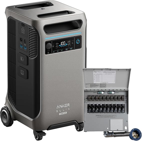 Anker SOLIX F3800 Plus Portable Power Station and Transfer Switch Kit