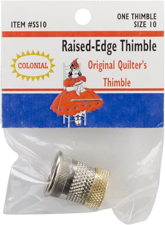 Colonial Needle SST-10 Raised Edge Thimble, Size 10