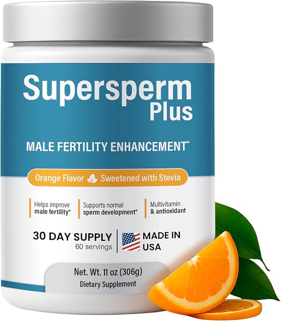Male Fertility Supplement for Men, Sperm Motility Support & Male Reproductive Health Formula with L-Carnitine, Acetyl L-Carnitine, L-Arginine, CoQ10, Zinc & Selenium, 60 Servings Powder