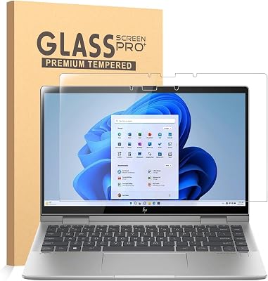 2 Pack 14 inch Tempered Glass Screen Protector for HP Envy x360 14-FAx  14-FCx 2-in-1 Convertible Laptop Screen Protector, Anti-Scratch