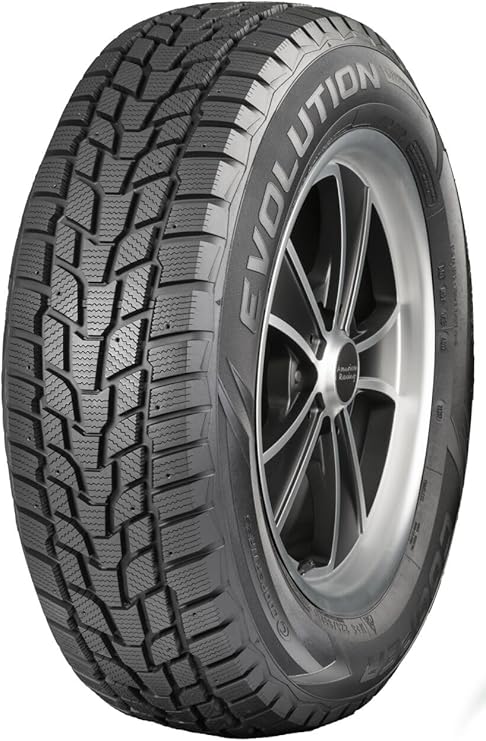 Cooper Evolution Winter 215/60R17 96T Tire | Passenger Touring Studdable Winter Traction 96T Rated Standard Load Radial Construction Black Sidewall Tire