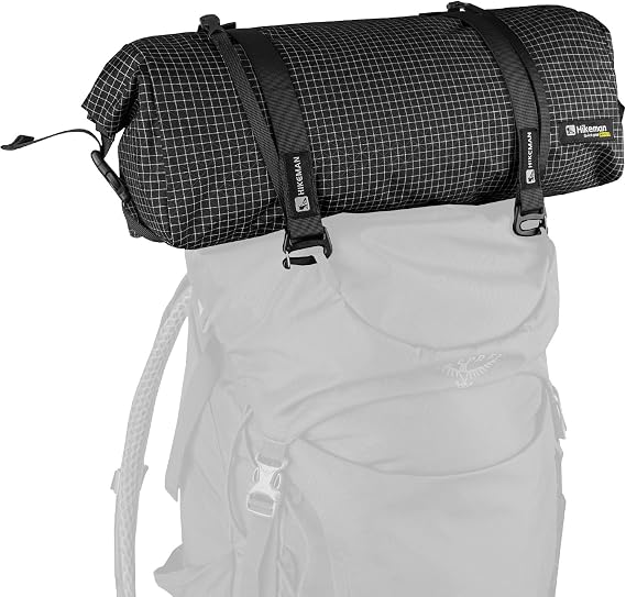 HIKEMAN External Backpack Expansion Pouch 12L, Detachable Add-on Storage Bag, External Storage Pouch for Outdoor Mountaineering Hiking Travel Backpacking (Black)