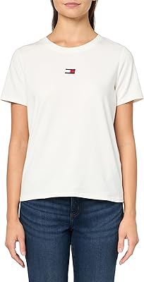 Tommy Hilfiger Womens Embroidered Logo Flag Short Sleeve T-Shirt