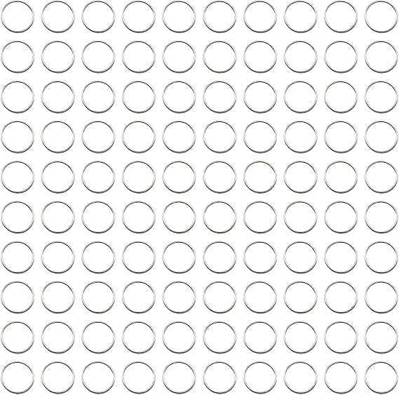 100pcs Round Split Rings Stainless Steel Crystal Lamp Connection Rings for Chandeliers,Crystal Curtain,Crystal Garland,Necklaces,Keys,Jewelry Making Accessories 12mm