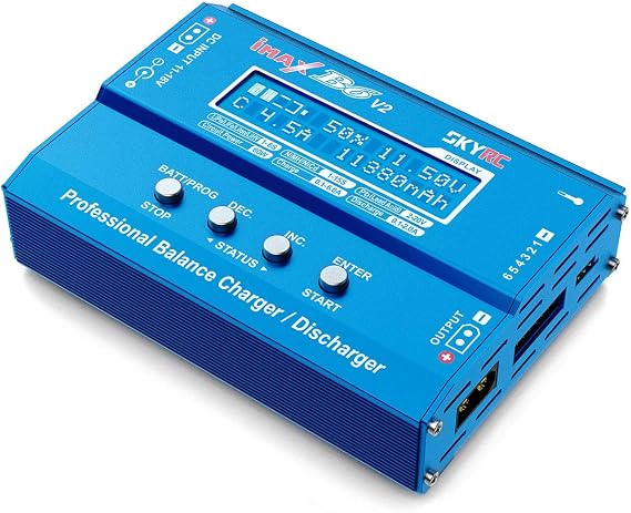 SKYRC B6DC V2 Model Building Charger 6A Lead, LiFePO, LiHV, LiIon, LiPo, NiCd, NiMH Timer Shutdown, Temperature Monitor