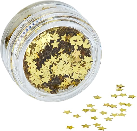 Stargazer Gold Star Face & Body Glitter - Makeup Stars for Face, Body & Festival Looks - Party & Costume Makeup - Cruelty-Free